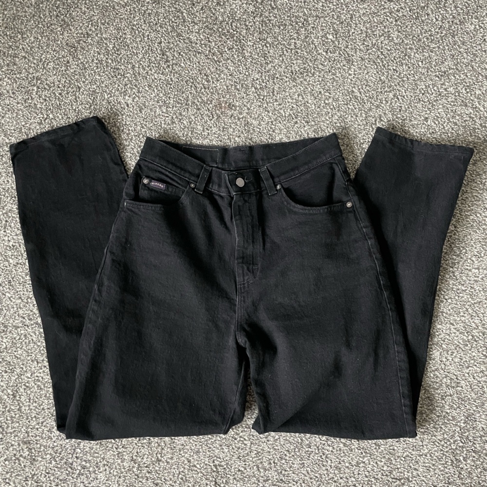 Riders Black High-Waist Straight Leg Jeans